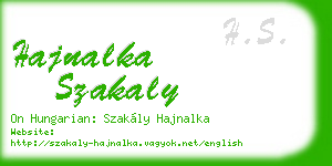 hajnalka szakaly business card